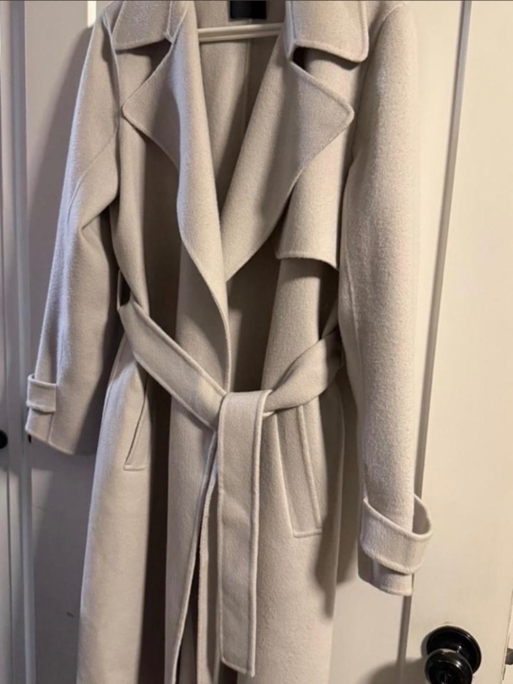 Theory Wool and Cashmere Belted Trench